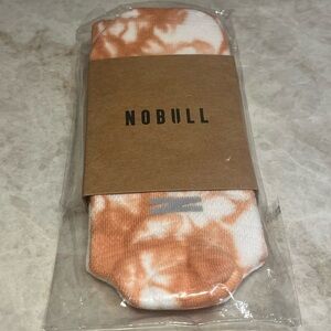 NWT NOBULL tie dye Orange and White Crew Socks